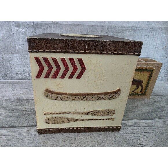 The Wild Outdoorsman Rustic Lodge Bathroom Set With Moose & Bear Tissue, Soap Tb - Picture 5 of 16